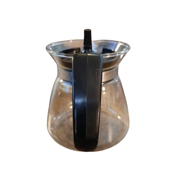 Vintage PYREX Glass Coffee Tea Pot Carafe with Lid and Handle 2 Cup 802 EUC 4"T - Picture 4 of 6